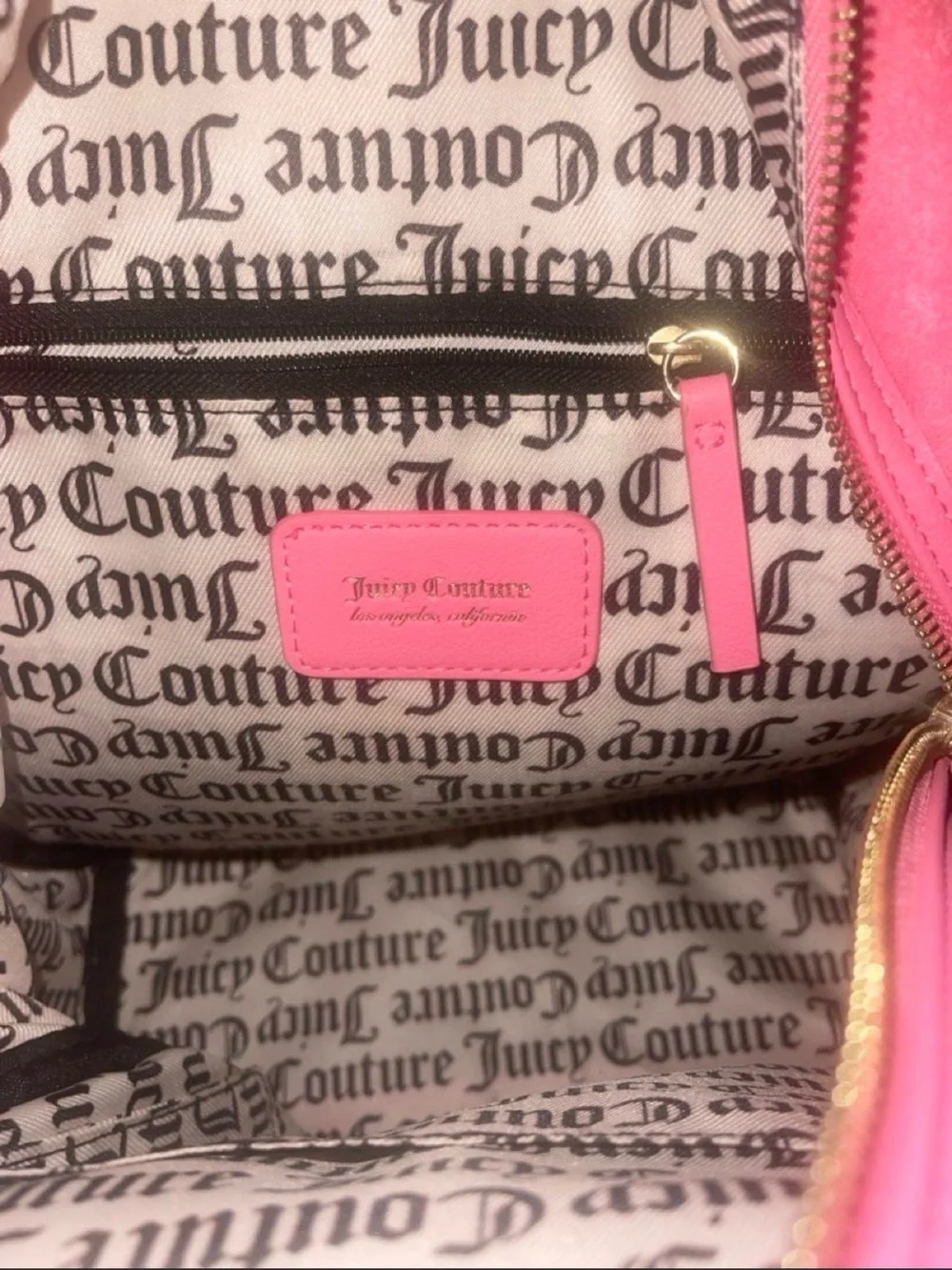 Juicy Couture Pink Suede Mini Backpack with Heart Charm